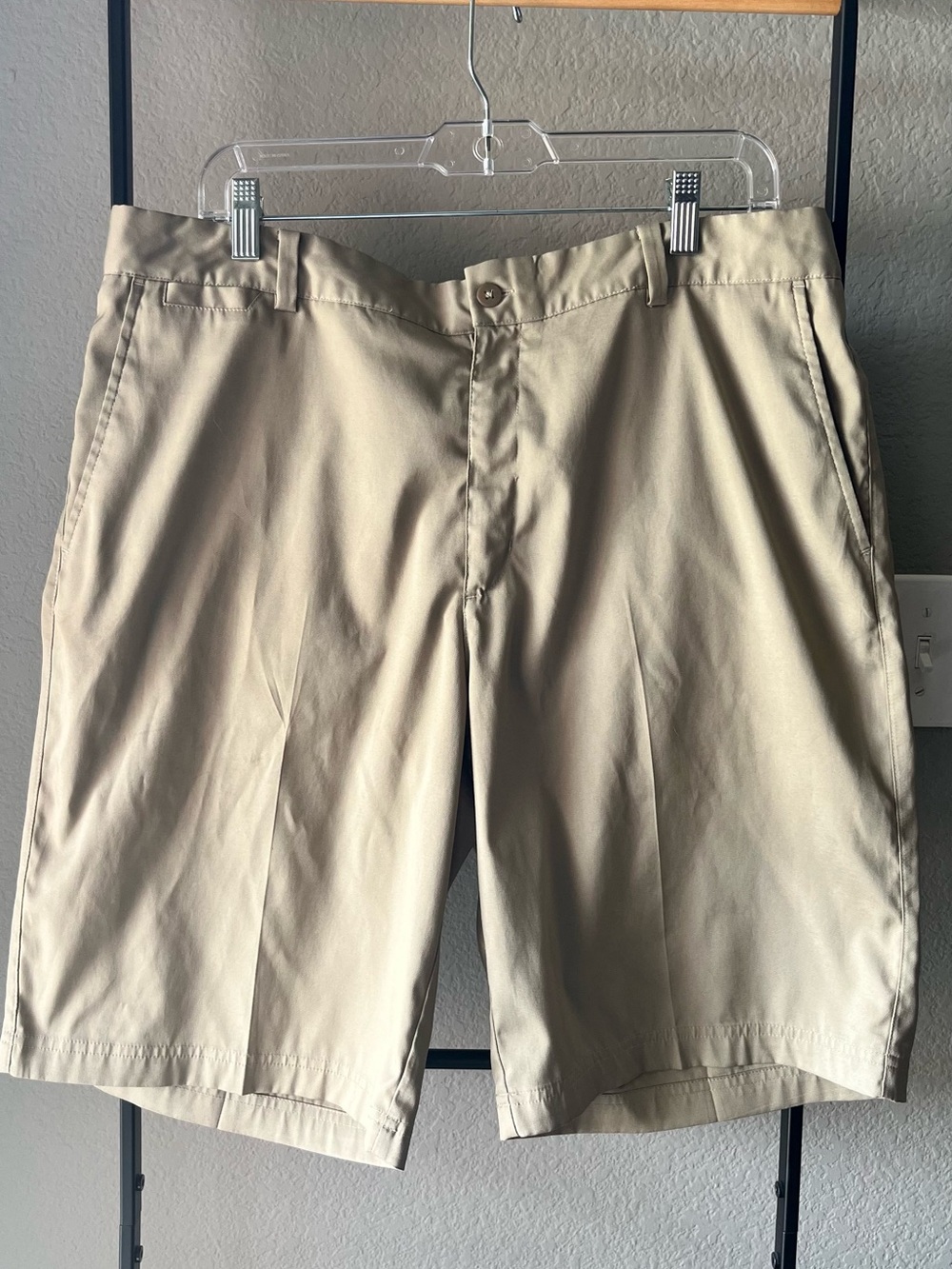 Nike Men's Khaki Flat-Front Shorts